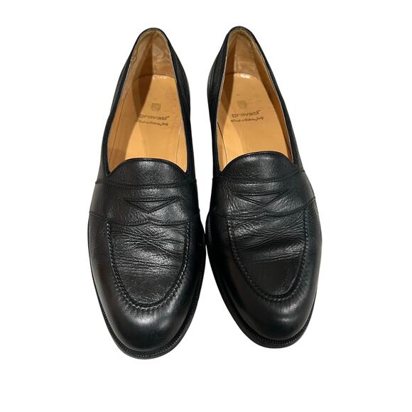 Gravati Handmade Italy Black Leather Loafers Men’s 12 M All Leather Dress main image 11
